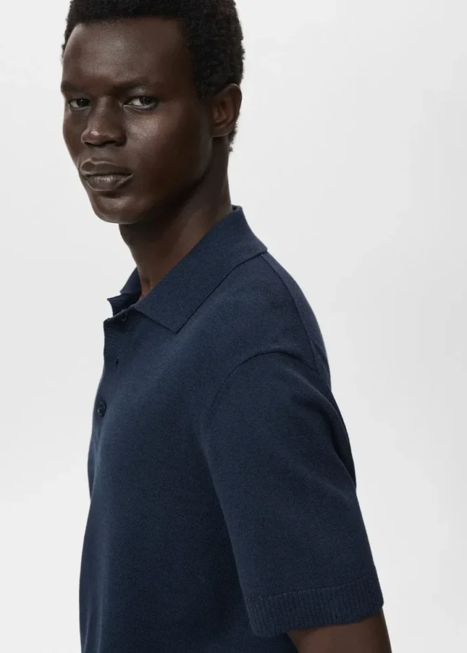Polo en coton tricoté Polo en coton tricoté
