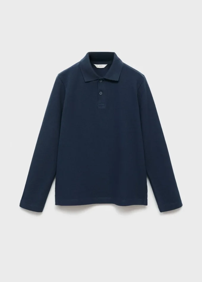 Polo en maille boutonné