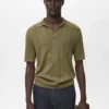 Polo en maille côtelée
