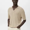 Polo en maille côtelée
