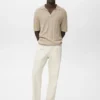 Polo en maille côtelée