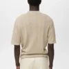 Polo en maille côtelée