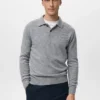Polo en maille de laine mélangée Polo en maille de laine mélangée