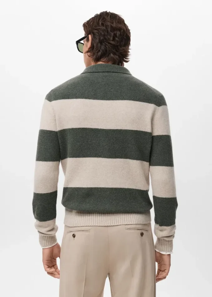 Polo en maille de laine mélangée Polo en maille de laine mélangée