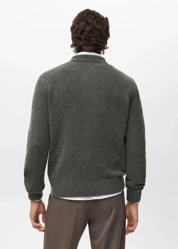 Polo en maille de laine mélangée Polo en maille de laine mélangée