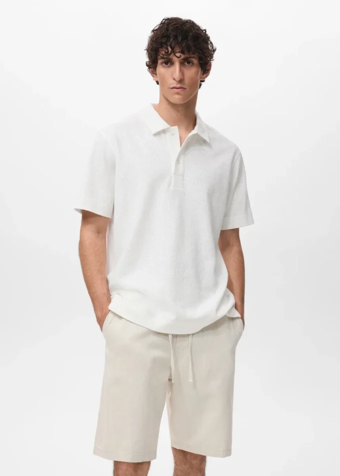 Polo en maille structurée Polo en maille structurée