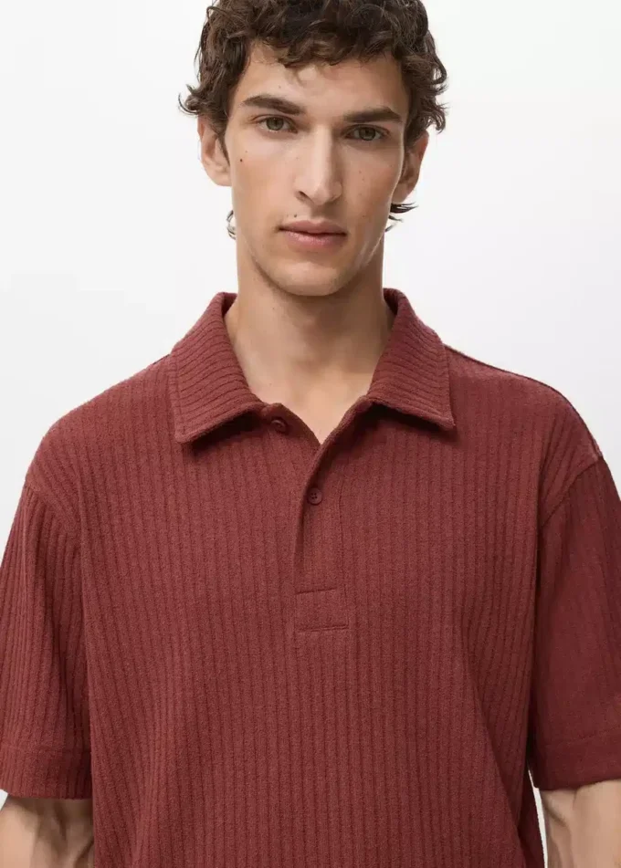 Polo en maille texturée Polo en maille texturée