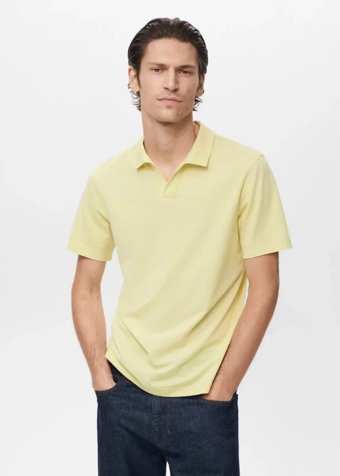 Polo en piqué de coton