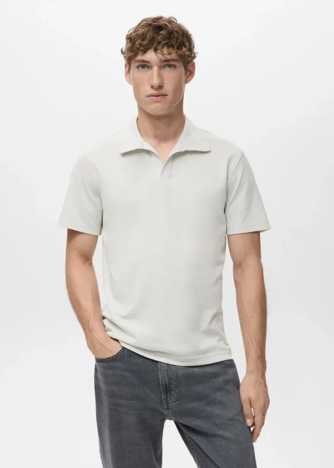 Polo en piqué de coton