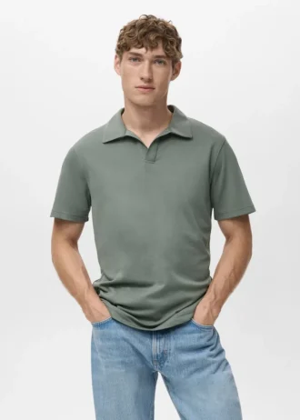 Polo en piqué de coton