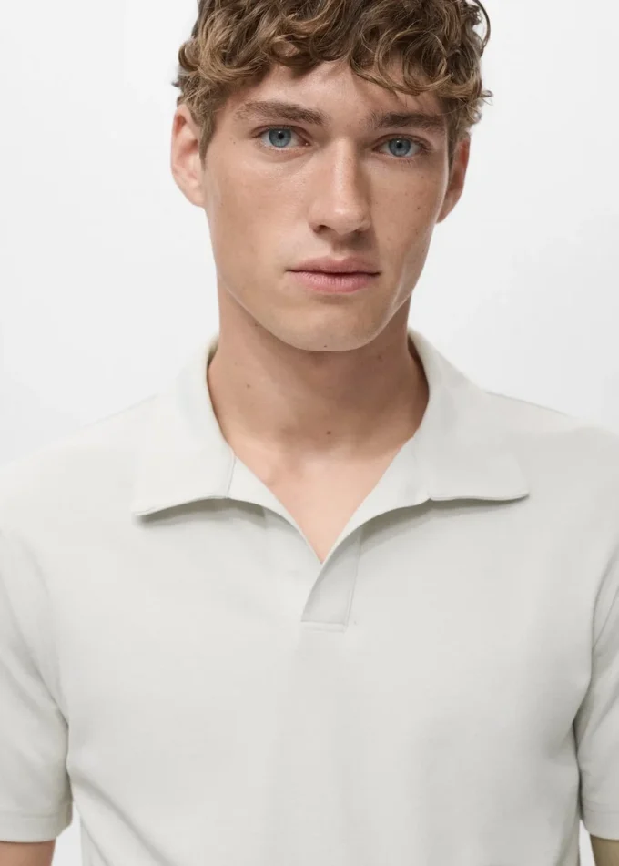 Polo en piqué de coton