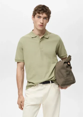 Polo en piqué de coton coupe classique