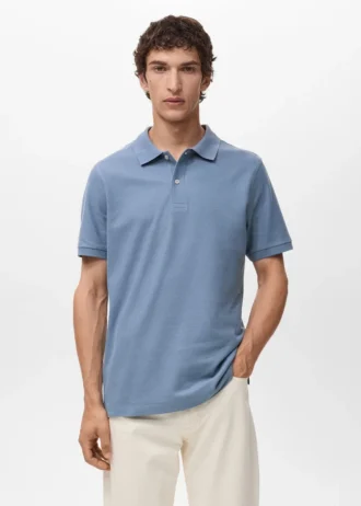 Polo en piqué de coton coupe classique