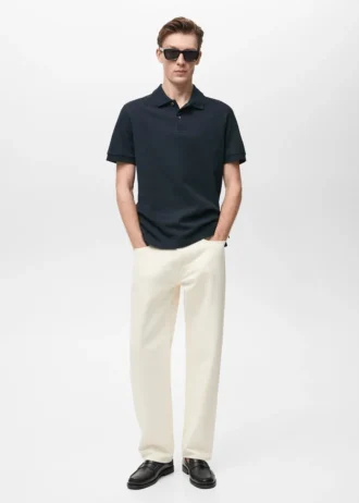 Polo en piqué de coton coupe classique