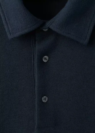 Polo en tricot structuré
