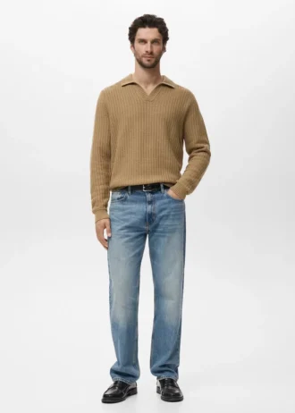 Polo en tricot structuré