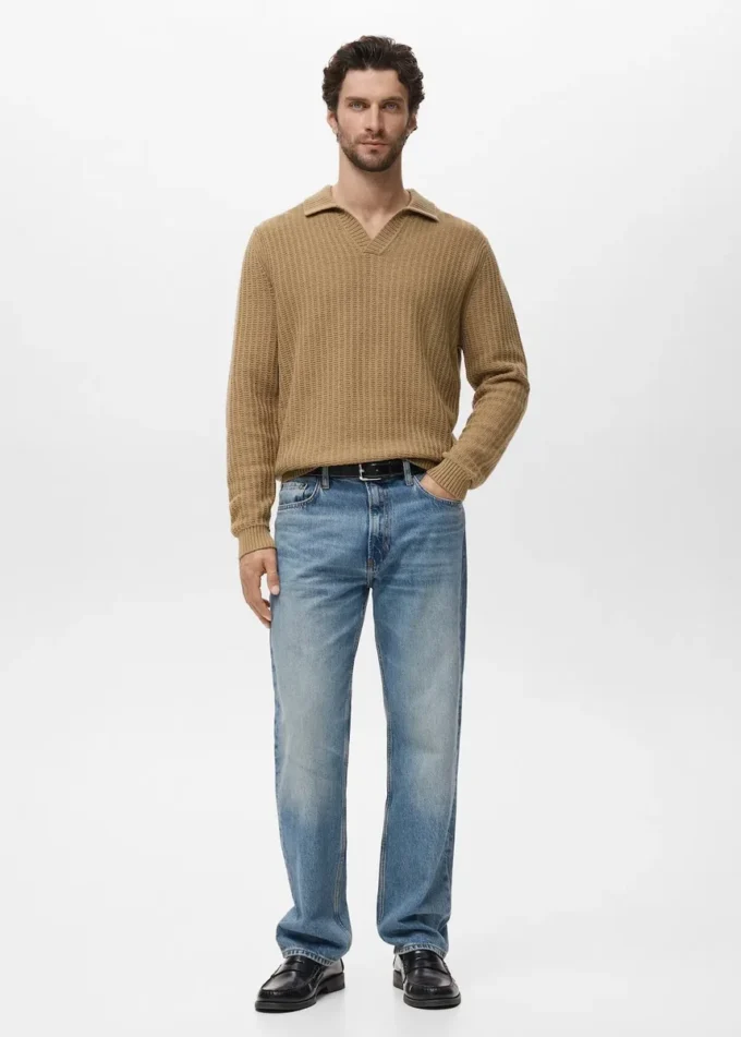 Polo en tricot structuré