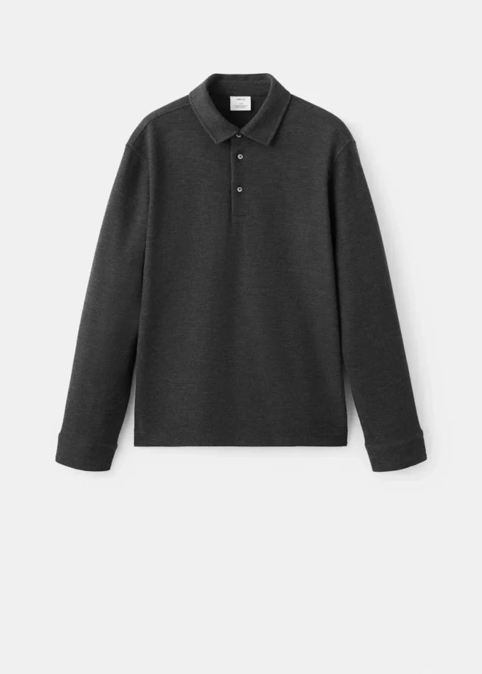 Polo en tricot structuré