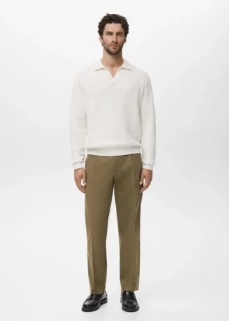 Polo en tricot structuré