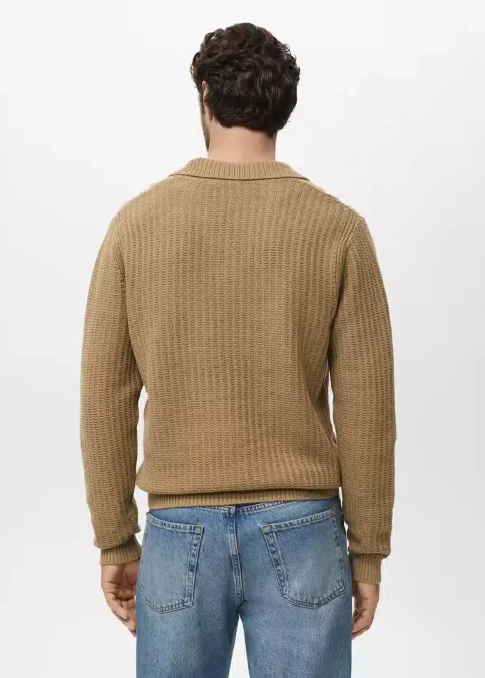 Polo en tricot structuré