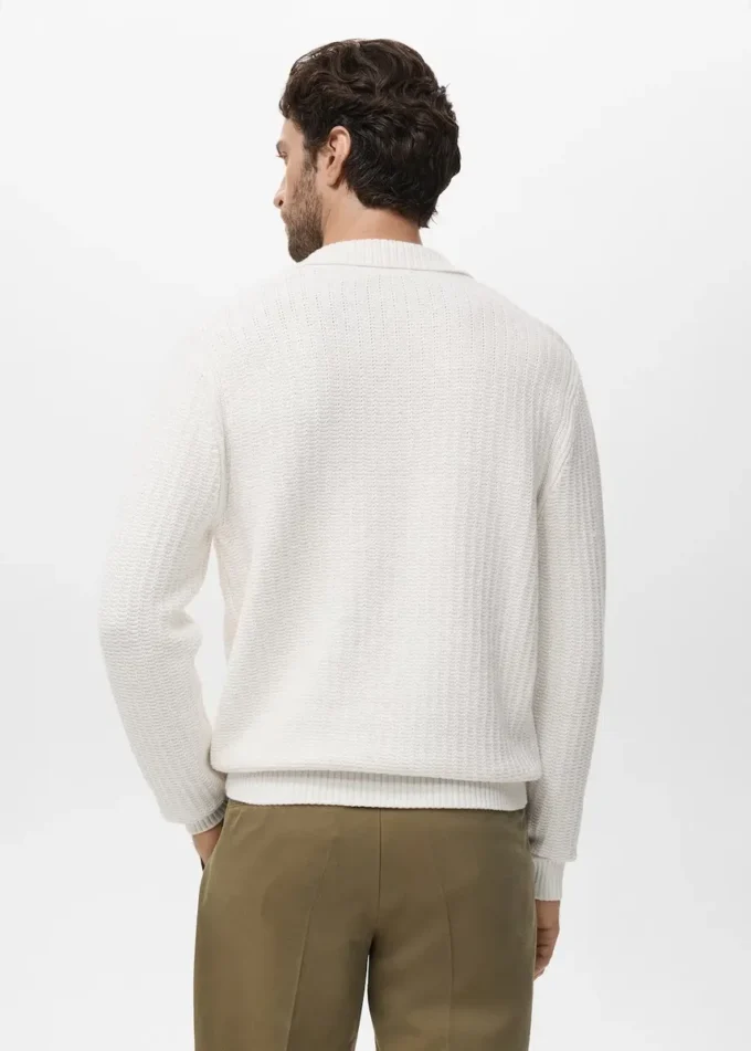 Polo en tricot structuré
