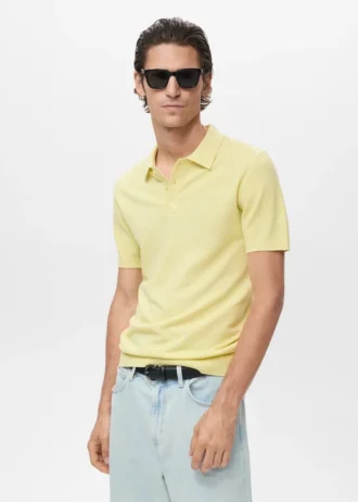 Polo slim structuré en maille
