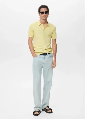 Polo slim structuré en maille