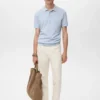Polo slim structuré en maille