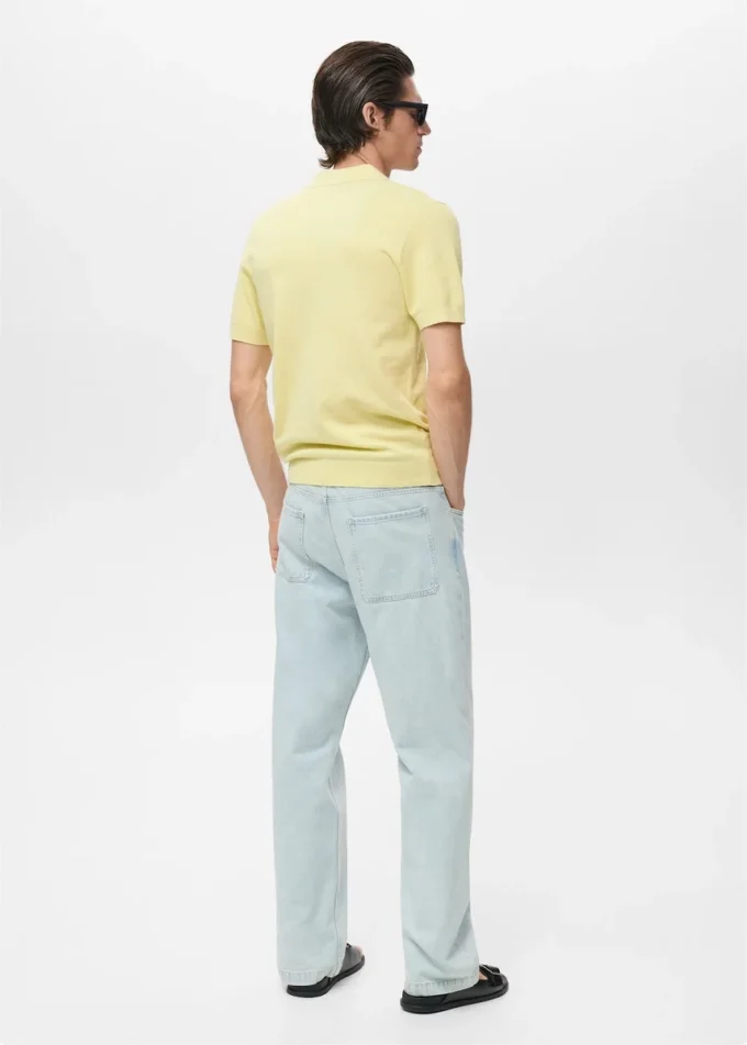 Polo slim structuré en maille