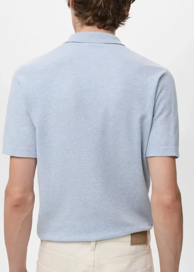 Polo slim structuré en maille