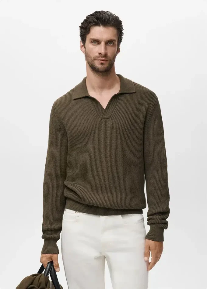 Polo structuré en coton Polo structuré en coton