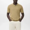 Polo structuré en coton tricoté