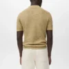 Polo structuré en coton tricoté