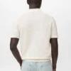 Polo structuré en coton tricoté