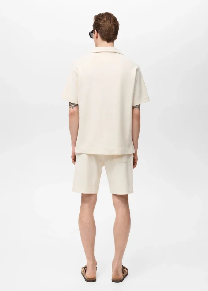 Polo texturé à coupe régulière
