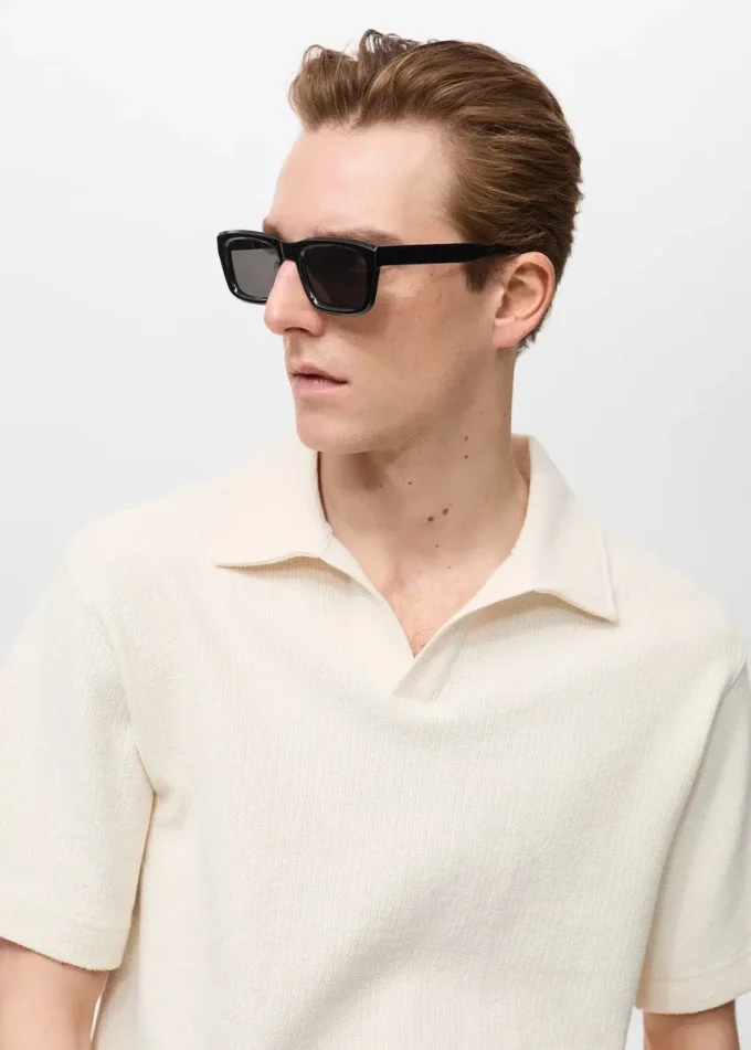 Polo texturé à coupe régulière