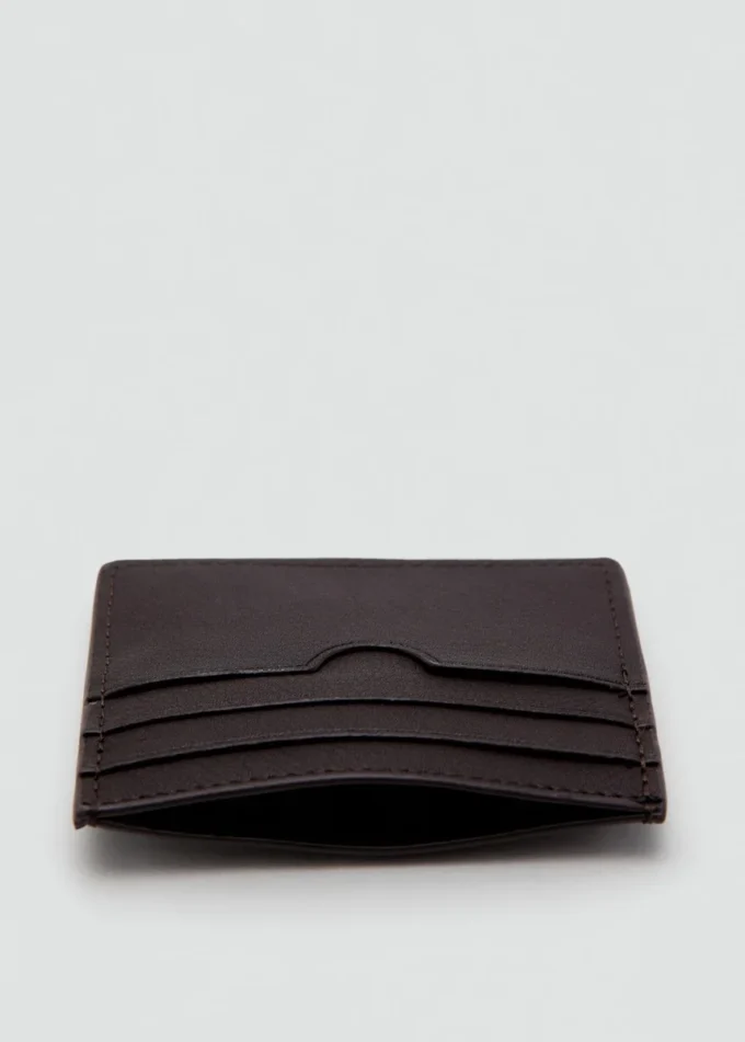 Porte-cartes grainé