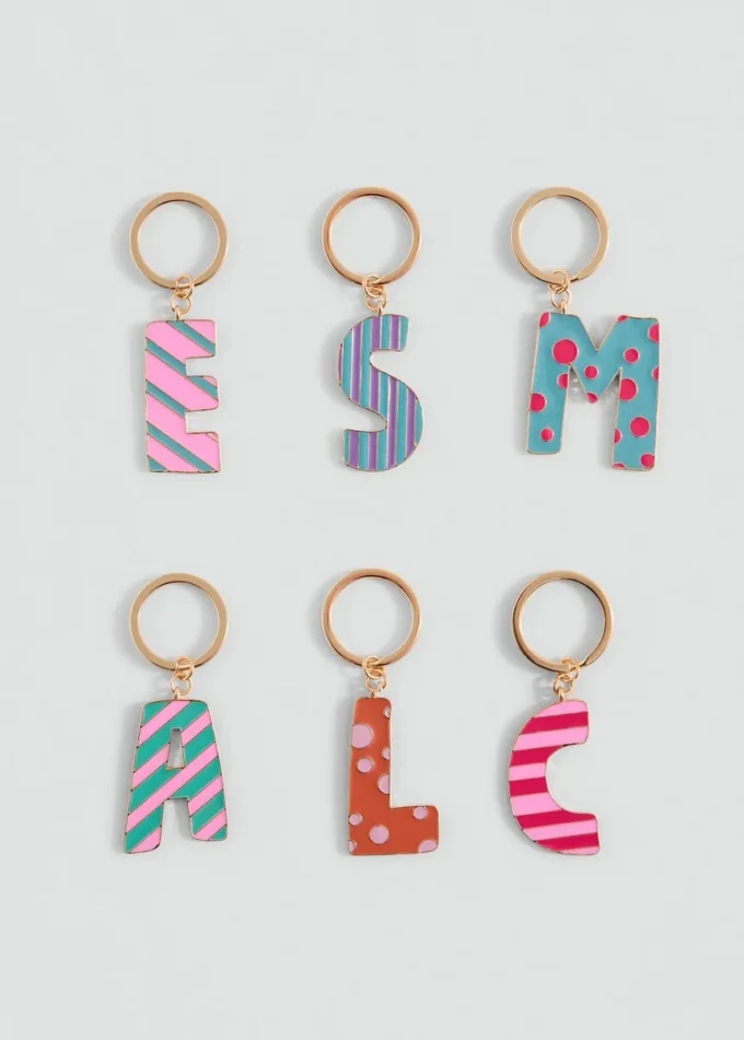 Porte-clés avec initiales