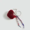 Porte-clés cœur en perles