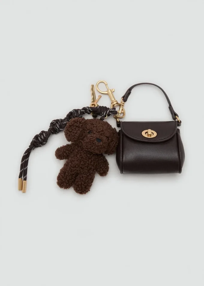 Porte-clés sac à main ours à plusieurs breloques Porte-clés sac à main ours à plusieurs breloques