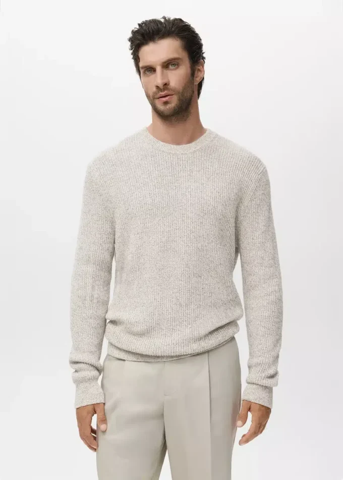 Pull 100 % coton moucheté Pull 100 % coton moucheté