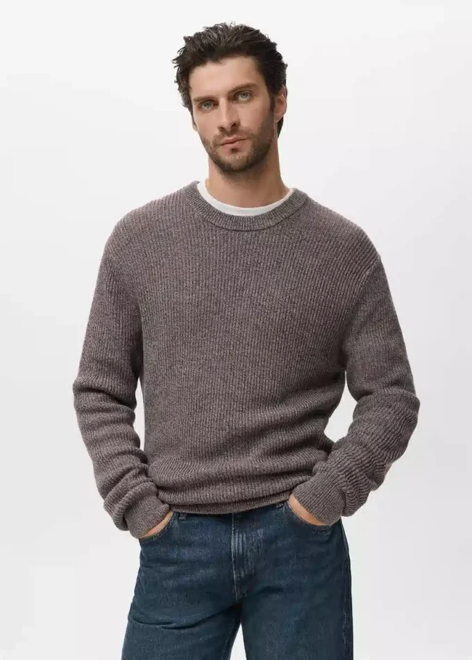 Pull 100 % coton moucheté Pull 100 % coton moucheté
