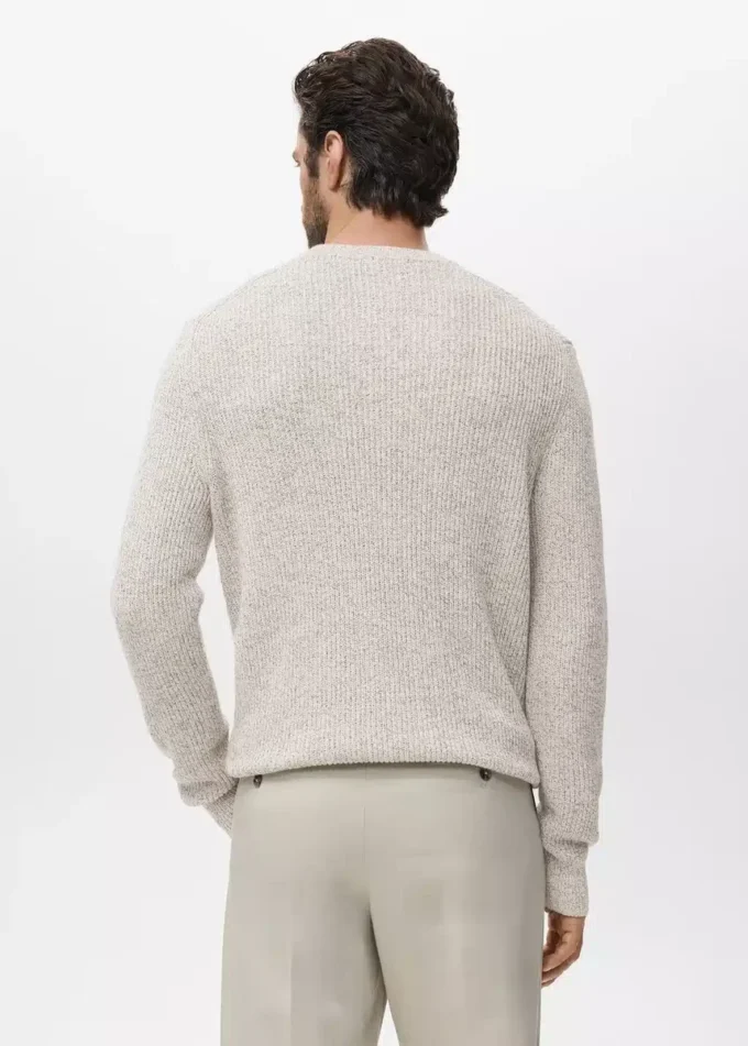 Pull 100 % coton moucheté Pull 100 % coton moucheté