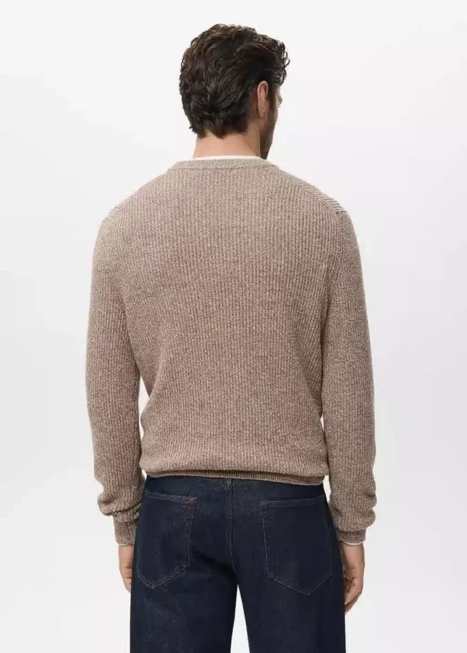 Pull 100 % coton moucheté