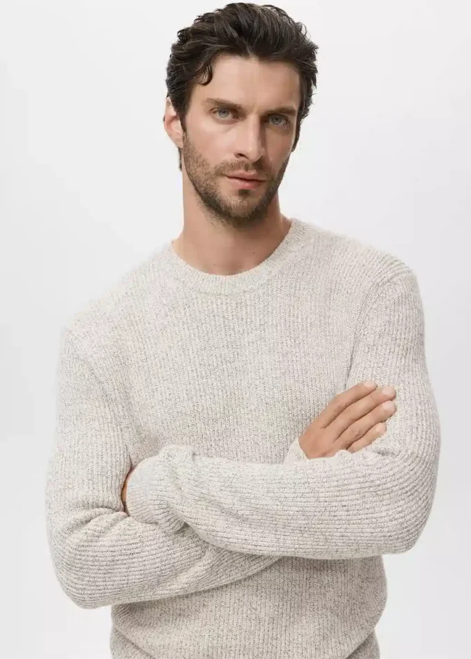 Pull 100 % coton moucheté Pull 100 % coton moucheté