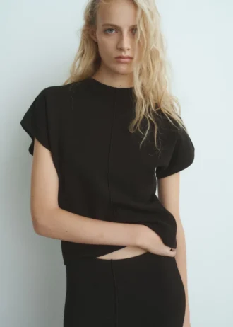 Pull ajusté en maille fine