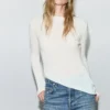Pull asymétrique en mélange alpaga et laine Pull asymétrique en mélange alpaga et laine