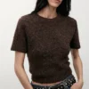 Pull bouclé à manches courtes Pull bouclé à manches courtes