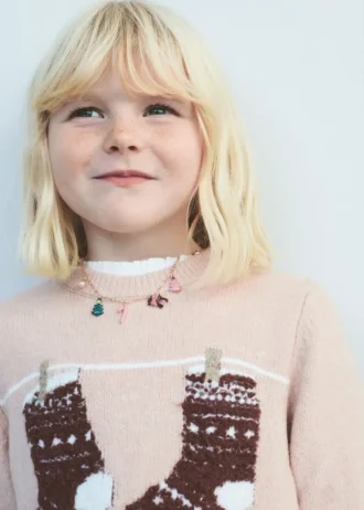 Pull brodé en maille