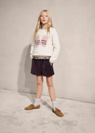 Pull brodé en maille